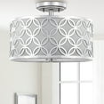 thumbnail image 1 of SAFAVIEH Cecily 3-Light 16 in. Dia. Geometric Flush Mount, Chrome, 1 of 6