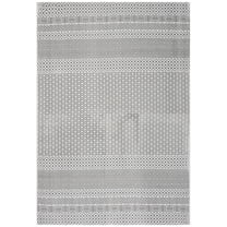 SAFAVIEH Cedar Brook Brigham Geometric Cotton Area Rug, Grey/Ivory, 3' x 5'