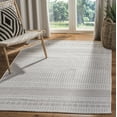 thumbnail image 1 of SAFAVIEH Cedar Brook Brigham Geometric Cotton Area Rug, Grey/Ivory, 8' x 10', 1 of 7
