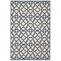 SAFAVIEH Cedar Brook Deandre Trellis Area Rug, Ivory/Navy, 4' x 6'
