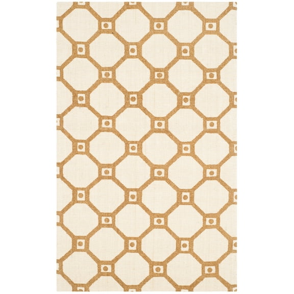 SAFAVIEH Cedar Brook Rick Geometric Area Rug, Ivory/Gold, 2'3" x 3'9"