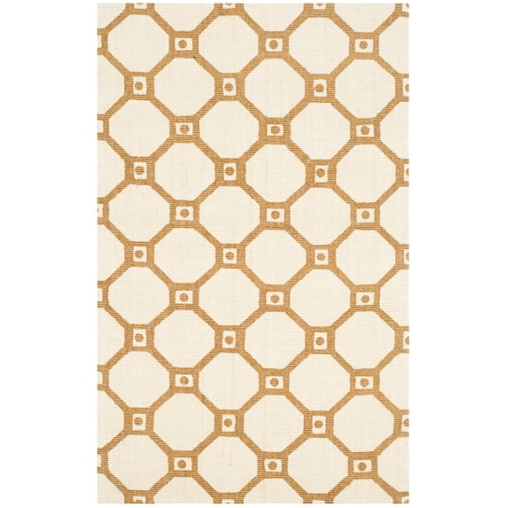 SAFAVIEH Cedar Brook Rick Geometric Area Rug, Ivory/Gold, 2'3" x 3'9"