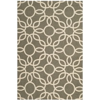 SAFAVIEH Cedar Brook Daffodil Geometric Area Rug, Grey/Ivory, 4' x 6'