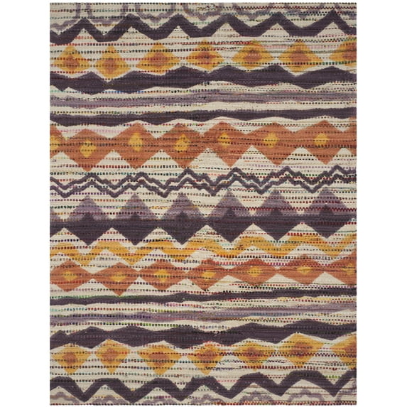 SAFAVIEH Cedar Brook Josephina Southwestern Cotton Area Rug, Orange/Multi, 8' x 10'