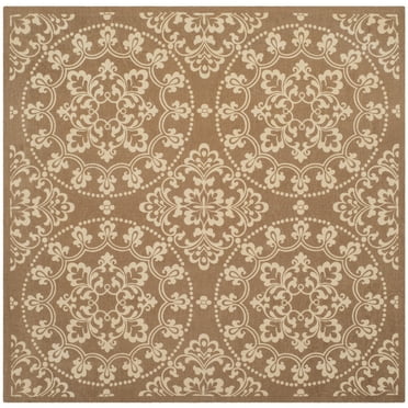 SAFAVIEH Cedar Brook Carleton Medallion Area Rug, Taupe/Natural, 6' x 6' Square