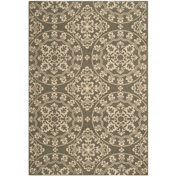 SAFAVIEH Cedar Brook Carleton Medallion Jute Area Rug, Grey/Natural, 8' x 10'
