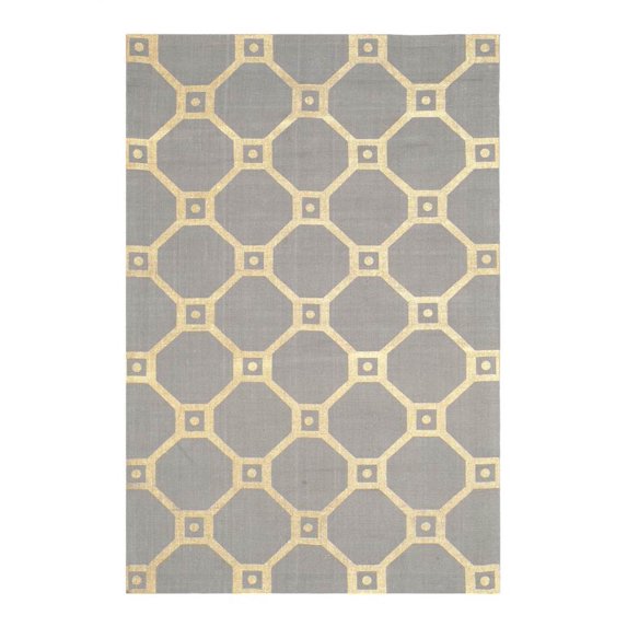 SAFAVIEH Cedar Brook Carrissa Geometric Jute Area Rug, Grey/Gold, 4' x 6'