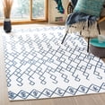 thumbnail image 1 of SAFAVIEH Cedar Brook Jamison Geometric Cotton Area Rug, Ivory/Navy, 3' x 5', 1 of 5