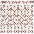thumbnail image 1 of SAFAVIEH Cedar Brook Jamison Geometric Cotton Area Rug, Ivory/Rust, 6' x 6' Square, 1 of 5