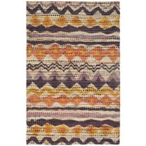 SAFAVIEH Cedar Brook Josephina Southwestern Cotton Area Rug, Orange/Multi, 4' x 6'