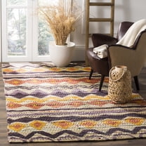 SAFAVIEH Cedar Brook Josephina Southwestern Cotton Area Rug, Orange/Multi, 5' x 8'
