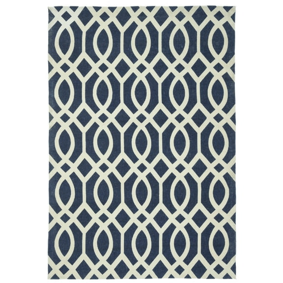 SAFAVIEH Cedar Brook Leontyne Geometric Area Rug, Navy/Ivory, 4' x 6'
