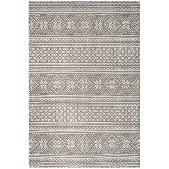 SAFAVIEH Cedar Brook Lynette Southwestern Cotton Area Rug, Grey/Ivory, 2'3" x 4'