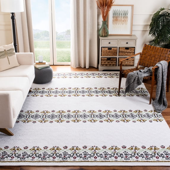SAFAVIEH Cedar Brook Osmond Geometric Area Rug, Ivory/Gray, 8' x 10'