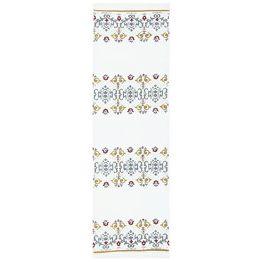 SAFAVIEH Cedar Brook Osmond Geometric Runner Rug, Ivory/Grey, 2'3" x 8'