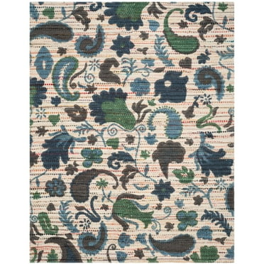 SAFAVIEH Cedar Brook Philander Floral Cotton Area Rug, Blue/Multi, 8' x 10'