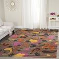 thumbnail image 1 of SAFAVIEH Cedar Brook Philander Floral Cotton Area Rug, Brown/Multi, 4' x 6', 1 of 8