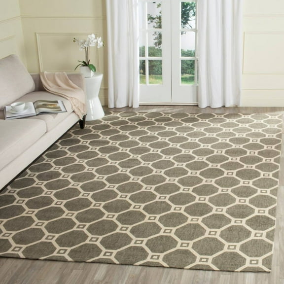 SAFAVIEH Cedar Brook Rick Geometric Area Rug, Grey/Ivory, 5' x 8'
