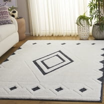 SAFAVIEH Celebrity Kimberly Geometric Area Rug, Ivory/Black, 8' x 10'