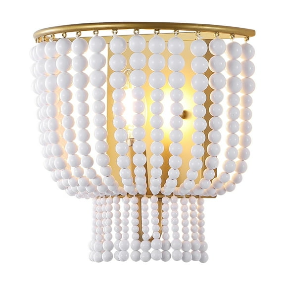 SAFAVIEH Celyn LED Brass Acrylic Wall Sconce with Shade