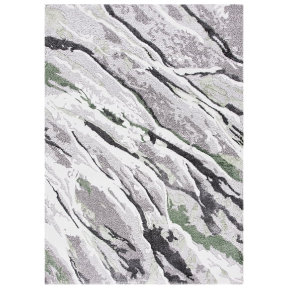 SAFAVIEH Century Alfreda Camouflage Area Rug, Grey/Green, 4'5" x 6'5"