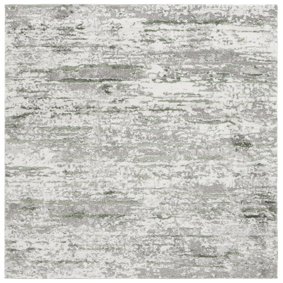 SAFAVIEH Century Arianne Distressed Area Rug, Gray/Dark Green, 6'7" x 6'7" Square