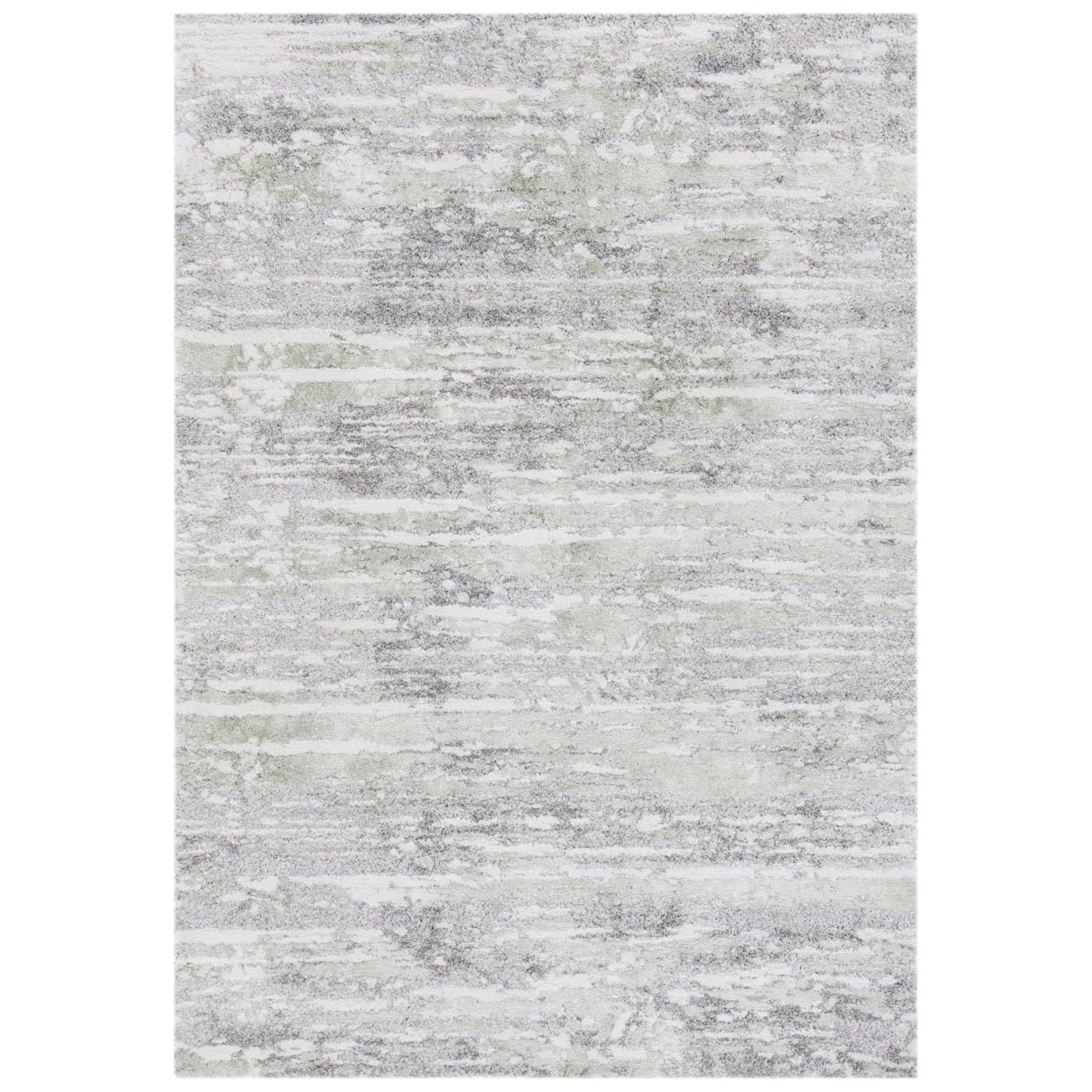 Abstract Gray Hand-Knotted Easy Care Synthetic Rug