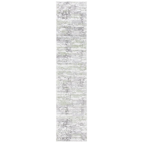 SAFAVIEH Century Arianne Distressed Runner Rug, Grey/Green, 2' x 7'