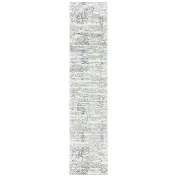 SAFAVIEH Century Arianne Distressed Runner Rug, Grey/Green, 2' x 8'