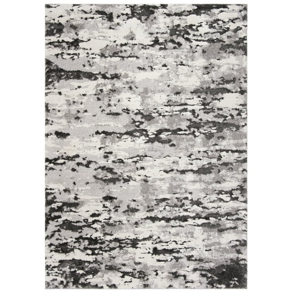 SAFAVIEH Century Becky Distressed Area Rug, Grey/Black, 5' x 7'