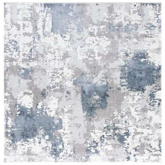 SAFAVIEH Century Bentley Distressed Area Rug, Grey/Blue, 6'7" x 6'7" Square