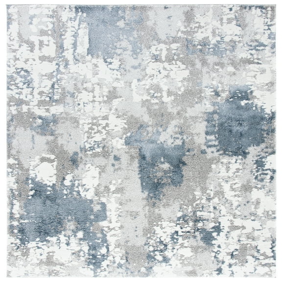 SAFAVIEH Century Bentley Distressed Area Rug, Grey/Blue, 8' x 8' Square