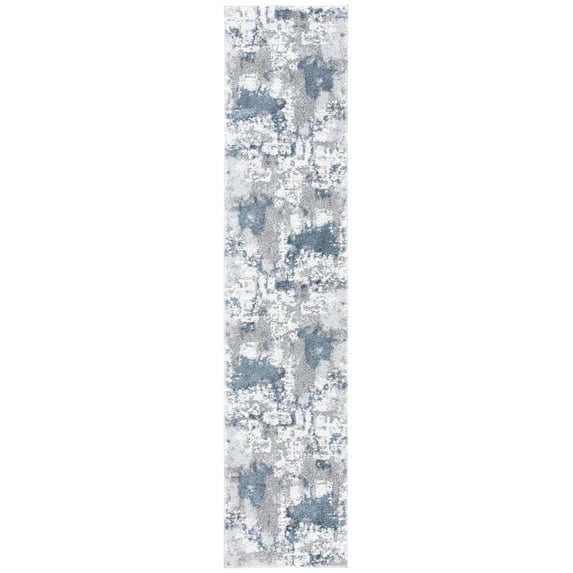 SAFAVIEH Century Bentley Distressed Runner Rug, Grey/Blue, 2' x 13'