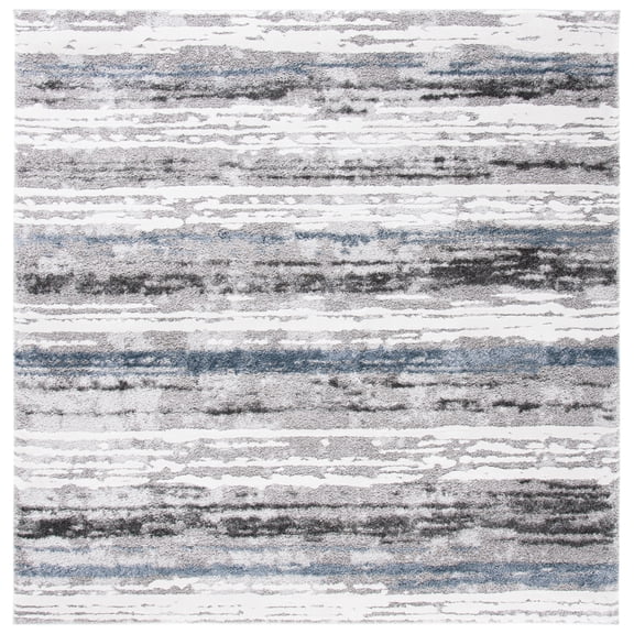 SAFAVIEH Century Desi Striped Area Rug, Grey/Blue, 6'7" x 6'7" Square
