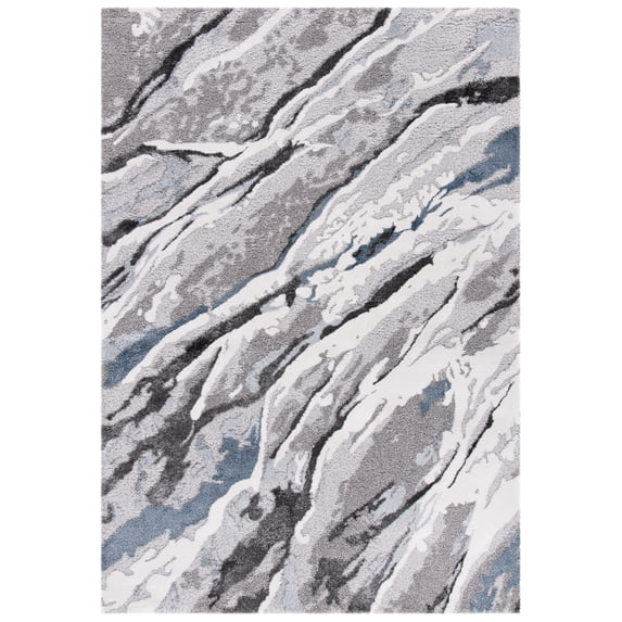 SAFAVIEH Century Hyde Camouflage Area Rug, Grey/Blue, 5'3" x 7'7"