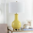 thumbnail image 1 of SAFAVIEH Ceramic Paris Solid 27.5 in. H Table Lamp w/ Shade, Yellow/Off White, 1 of 8