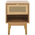 thumbnail image 1 of SAFAVIEH Ceu Coastal Style 1 Drawer Night Stand, Oak/Gold (15.7 in. W x 15.4 in. D x 21.7 in. H), 1 of 11