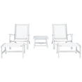 thumbnail image 1 of SAFAVIEH Chantelle Outdoor Patio 5 Piece Conversation Set, Grey, 1 of 10