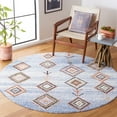 thumbnail image 1 of SAFAVIEH Chapel Joyce Diamond Area Rug, Blue/Beige, 6'7" x 6'7" Round, 1 of 8
