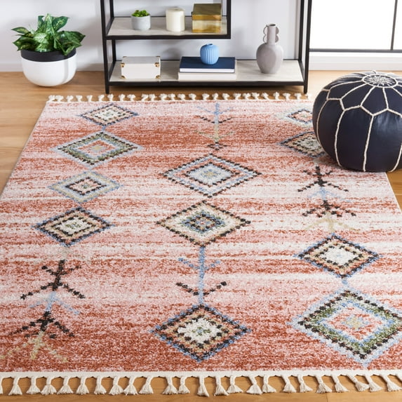 SAFAVIEH Chapel Joyce Diamond Area Rug, Pink/Turquoise, 9' x 12'
