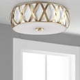 thumbnail image 1 of SAFAVIEH Charing 2 Light 15.4 in. Dia. Cross Flush Mount, Antique Gold, 1 of 8