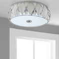 thumbnail image 1 of SAFAVIEH Charing 2 Light 15.4 in. Dia. Cross Flush Mount, Chrome, 1 of 7