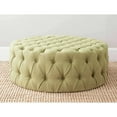 thumbnail image 1 of SAFAVIEH Charlene Modern Glam Solid Tufted Cocktail Ottoman, Sweet Pea Green, 1 of 4