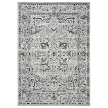 SAFAVIEH Charleston Zharko Floral Area Rug, Grey/Dark Grey, 9' x 12'