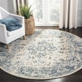 thumbnail image 1 of SAFAVIEH Charleston Zharko Floral Area Rug, Ivory/Navy, 4' x 4' Round, 1 of 8