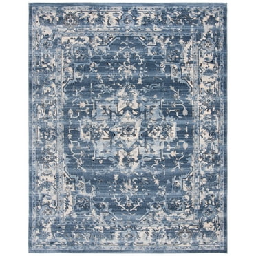 SAFAVIEH Charleston Zharko Floral Area Rug, Navy/Creme, 9' x 12'