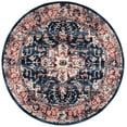 thumbnail image 1 of SAFAVIEH Charleston Zharko Floral Area Rug, Navy/Red, 5' x 5' Round, 1 of 10