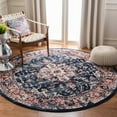 thumbnail image 1 of SAFAVIEH Charleston Zharko Floral Area Rug, Navy/Red, 6'7" x 6'7" Round, 1 of 10