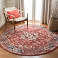 thumbnail image 1 of SAFAVIEH Charleston Zharko Floral Area Rug, Red/Ivory, 4' x 4' Round, 1 of 9