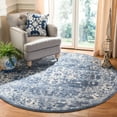 thumbnail image 1 of SAFAVIEH Charleston Zharko Floral Area Rug, Navy/Creme, 8' x 8' Round, 1 of 8